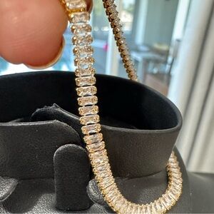 Gorgeous clear crystal full tennis bracelet